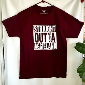 Texas A&M “Straight Outta Aggieland” T-Shirt – Maroon – Large